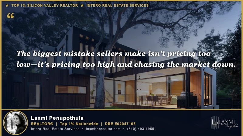 The biggest mistake sellers make isn't pricing too low—it's pricing too high and chasing the market — Laxmi Penupothula REALTOR